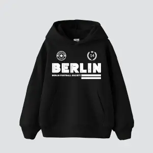 Berlin Baskılı Oversize Unisex Premium Beyaz
