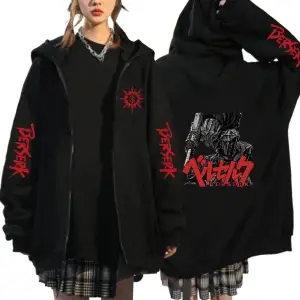 Berserk Anime Fermuarlı Hoodie Model 109 12292