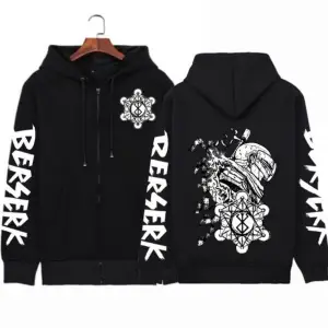 Berserk Fermuarlı Kapşonlu Hoodie Model435 12803