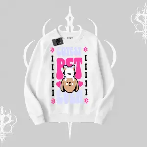 Best Pet Ever Baskılı Biskilet Sweatshirt