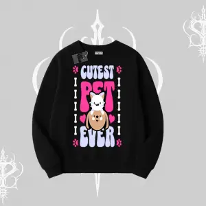Best Pet Ever Baskılı Biskilet Sweatshirt