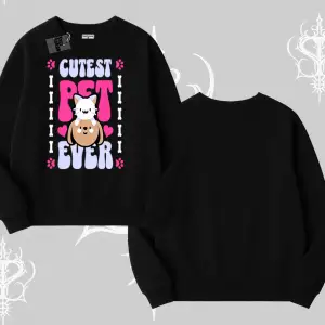 Best Pet Ever Baskılı Biskilet Sweatshirt