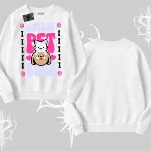 Best Pet Ever Baskılı Biskilet Sweatshirt