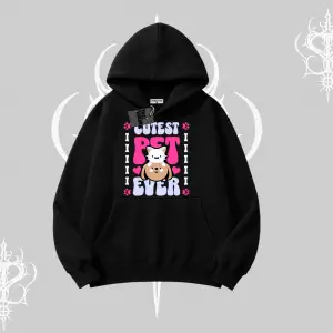Best Pet Ever Baskılı Kapşonlu Sweatshirt