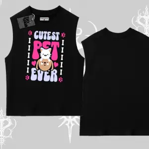 Best Pet Ever Baskılı Kolsuz Tshirt