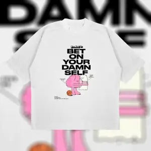 Bet On You Damnself Oversize Unisex Pamuklu Nefes Alan Kalın Kumaşlı