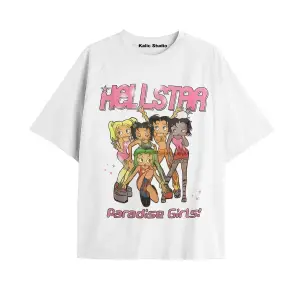 betty boop hellstar oversize t-shirt Beyaz