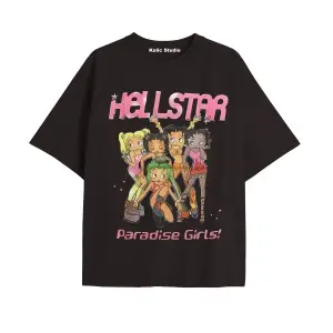 betty boop hellstar oversize t-shirt Beyaz