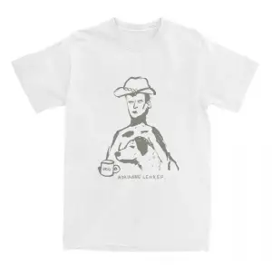 Beyaz Adrianne ve Oso Karikatür Baskı leri Şarkıcı Adrianne Lenker Yaz Yüksek K