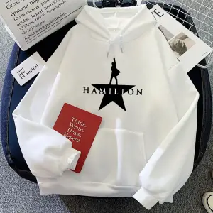 Beyaz Adriftuzun kollu u müzikal Hamiltonn grafik Hoodies Hoodies dera Mujer yuvarlak