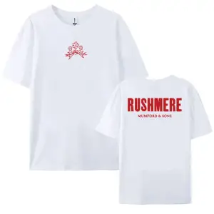 Beyaz Albümü RUSHMERE baskılı Halk Rock Grubu Mumford ve Sons Tshirt Tees Yaz Erk