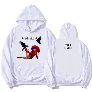 Beyaz AM I THE DRAMA? Albüm Cardi B kıcı Grafik Moda