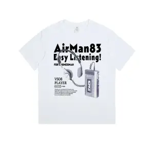 Beyaz Amerikan Retro Baskı Yaz TKomik Y2K Üstleri Tee Çift Üstleri