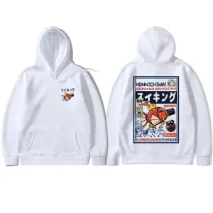 Beyaz Anime Final fantezi XIV Hoodie komik Hoodies sevimli büyük Moogle ve Chocobo ra