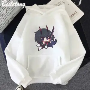 Beyaz Anime Honkai Etki 3rd Hoodies Moda Rahat u Harajuku Yeni Spor Kari