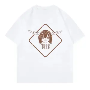 Beyaz Anime My Deer Friend Shikanoko Noko Nokotan harajuku Unisex Ü