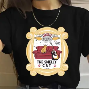 Beyaz Arkadaşlar TV Gösterisi harajuku Ullzang Karikatür Baskı 90s Grafi