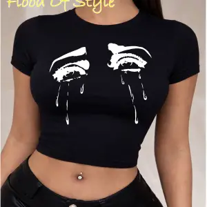 Beyaz Babby Tee ağlayan gözler Özel tasarım