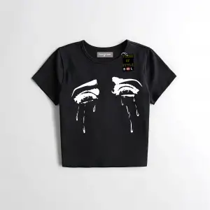 Beyaz Babby Tee ağlayan gözler Özel tasarım