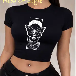 Beyaz Babby Tee çerçeve yüz kelebek Özel tasarım