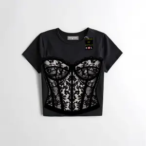 Beyaz Babby Tee danteli Özel tasarım