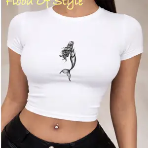 Beyaz Babby Tee deniz kızı Özel tasarım