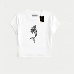 Beyaz Babby Tee deniz kızı Özel tasarım