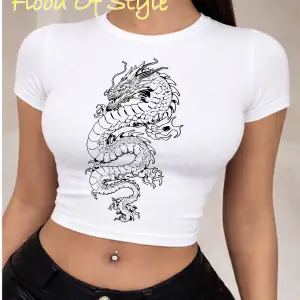 Beyaz Babby Tee ejdarha Özel tasarım