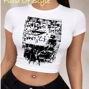 Beyaz Babby Tee göz baskı Özel tasarım