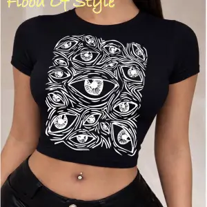 Beyaz Babby Tee gözler Özel tasarım