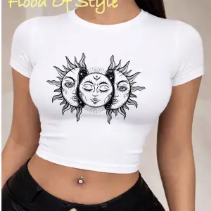 Beyaz Babby Tee güneş ay Özel tasarım