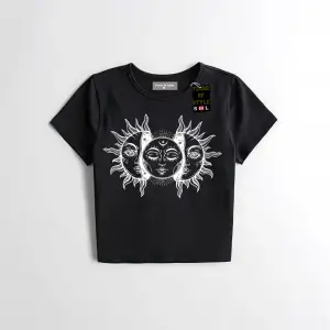 Beyaz Babby Tee güneş ay Özel tasarım