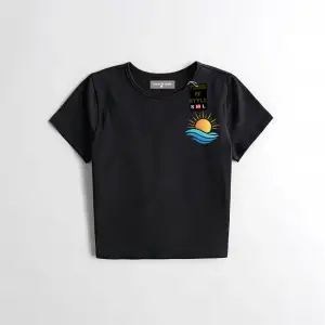 Beyaz Babby Tee güneş minimal Özel tasarım