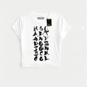 Beyaz Babby Tee harf Özel tasarım