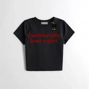 Beyaz Babby Tee ımliterallyjustagirl Özel tasarım