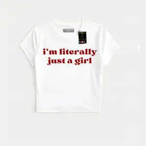 Beyaz Babby Tee ımliterallyjustagirl Özel tasarım