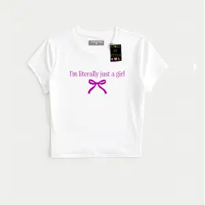 Beyaz Babby Tee ımliterallyjustagirll Özel tasarım