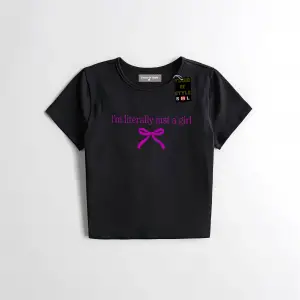 Beyaz Babby Tee ımliterallyjustagirll Özel tasarım