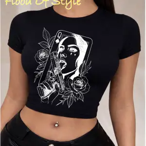 Beyaz Babby Tee kadın çiçek gözyaşı Özel tasarım