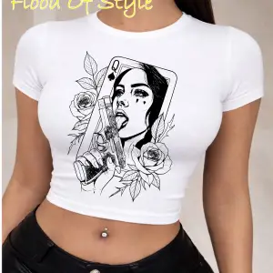 Beyaz Babby Tee kadın çiçek gözyaşı Özel tasarım