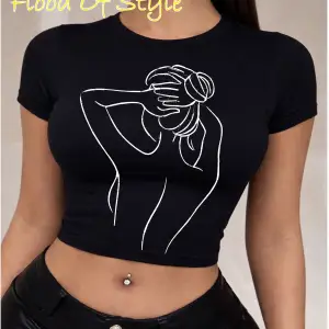 Beyaz Babby Tee kadın çizim Özel tasarım