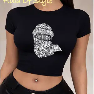 Beyaz Babby Tee kafa şal desen Özel tasarım