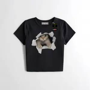 Beyaz Babby Tee kedi Özel tasarım