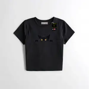 Beyaz Babby Tee kedi Özel tasarım