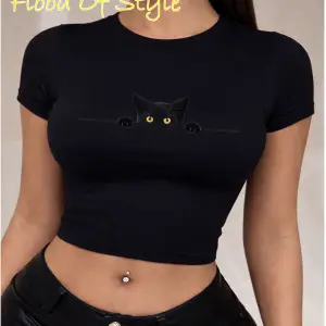 Beyaz Babby Tee kedi Özel tasarım