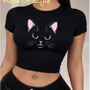 Beyaz Babby Tee kedi Özel tasarım