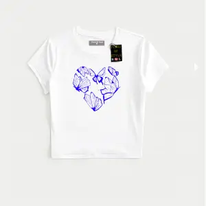 Beyaz Babby Tee kelebek kalpp Özel tasarım