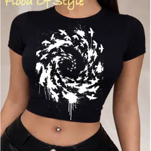 Beyaz Babby Tee kuşlar Özel tasarım