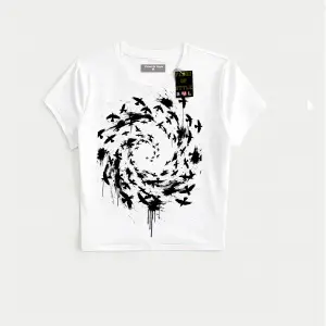 Beyaz Babby Tee kuşlar Özel tasarım