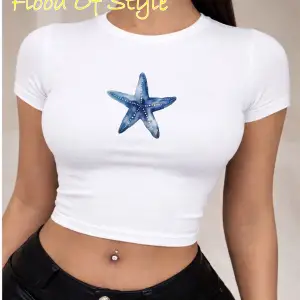 Beyaz Babby Tee mavi Özel tasarım